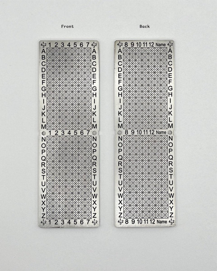 12-word Standard Punchplate.