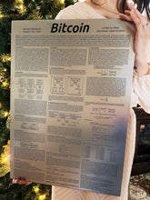 Load image into Gallery viewer, Etched - Steel Bitcoin Whitepaper 21"x15" - Codl Storage Solutions

